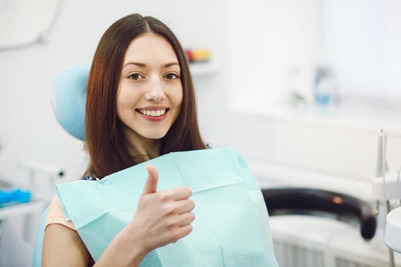 Patient in a dental chair